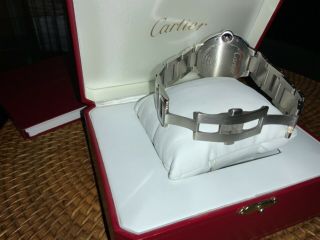 Authentic Men ' s Cartier Ballon Bleu 42mm Stainless Steel Automatic Watch 3765 3