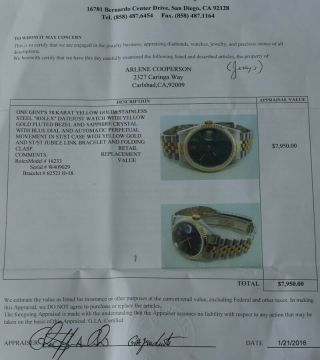 Rolex Datejust 36 Steel Yellow Gold Blue Dial Mens Watch 16233 4