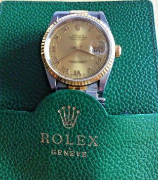 Men’s Rolex Oyster Perpetual Datejust Bi Metal Gold Jubilee Strap