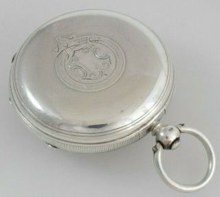 Antique J.  W.  Benson Ludgate Hill London Silver Fusee Lever Pocket Watch c.  1876 3