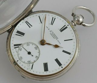 Antique J.  W.  Benson Ludgate Hill London Silver Fusee Lever Pocket Watch c.  1876 7