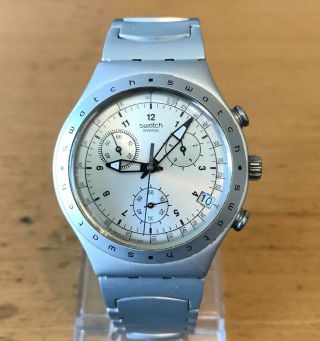 Swatch Irony Aluminium Chronogrph Watch A1 Battery Fitted