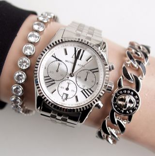 Michael Kors Uhr Damenuhr Mk5555 Lexington Farbe Silber