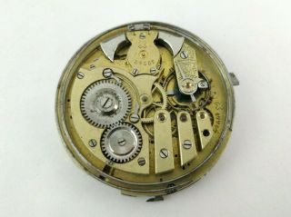 Vintage Swiss Repeater Pocket Watch Movement For Restore Or Spare