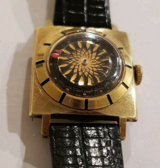 Vintage ERNEST BOREL Women ' s GF Kaleidoscope Watch Swiss PAT Made 13846 Plaque 2