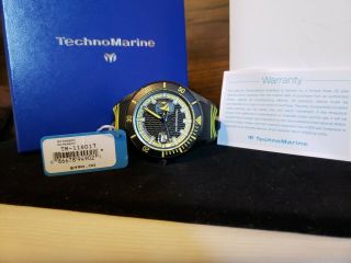 Technomarine TM - 118017 Men ' s Cruise Black & Yellow Strap Watch 2