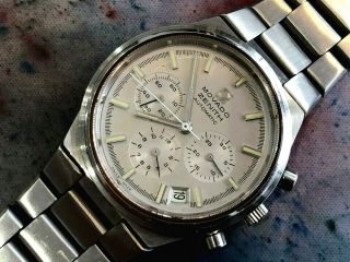 Vintage Zenith Movado Chronograph El Primero 3019 Wristwatch Rare Surf Mineral