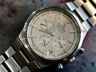 Vintage Zenith Movado Chronograph El Primero 3019 Wristwatch Rare Surf mineral 5