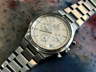 Vintage Zenith Movado Chronograph El Primero 3019 Wristwatch Rare Surf mineral 9