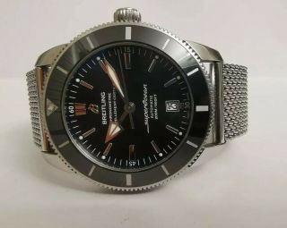 Breitling Ocean Heritage Ii Chronometer Divers Watch Mesh Bracelet 46mm