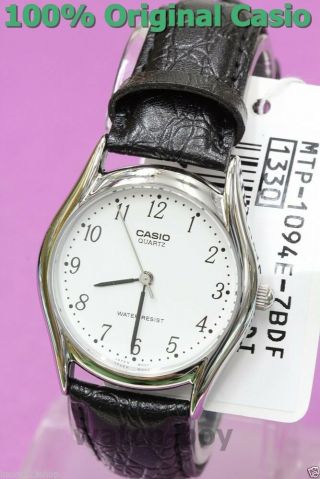 Mtp - 1094e - 7b Casio Watch Leather Band Analog Casual Dress Women Quartz