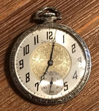 Vintage 1929 South Bend Pocket Watch 12 Size Running Great