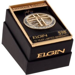 Crucified Elgin® Mens Automatic Skeleton Pocket Watch Fg1610013pw