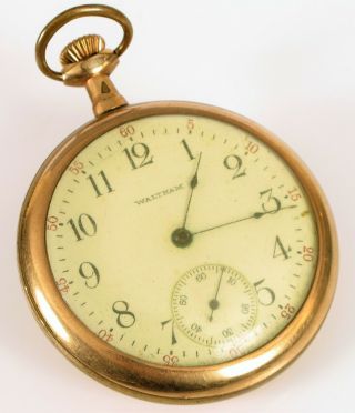 Antique 1907 Waltham Gold Fill Pocket Watch 15 Jewels Grade 620 16s Running 1899