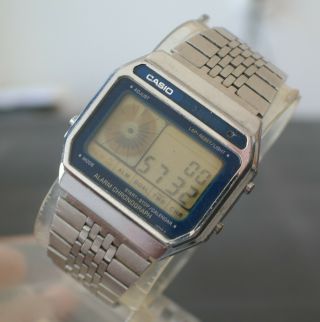 Vintage Casio Ax - 210 Melody Alarm Chronograph Lcd Watch Module 118 Japan