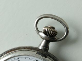 Vintage Junghans 0.  900 Silver Mens Pocket Watch 1910 ' with engraving 8