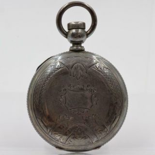 1883 Antique Waltham Wm Ellery 11j Kw 18s Coin Silver Hunter Case Pocket Watch