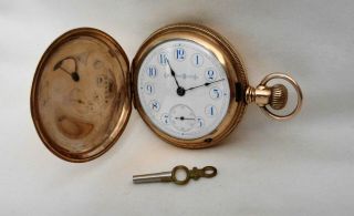 Antique 1884 Columbus Gf Hunt Case Pocket Watch 18s 15j Running