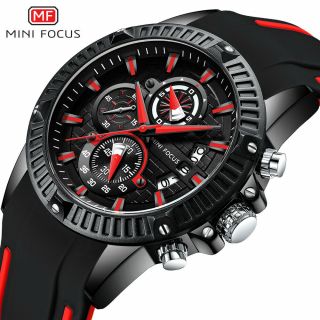 MINI FOCUS Men ' s Multifunction Luminous Military Waches Waterpoof Quartz Watches 5