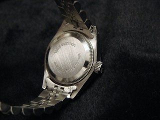 Rolex Date Lady Stainless Steel Watch 18K White Gold Bezel Jubilee Silver 69174 4