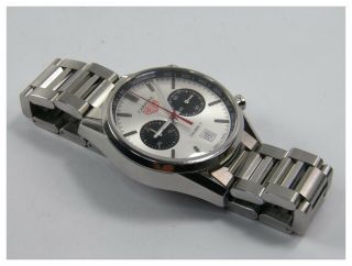 Mens Heuer Carrera Calibre 17 CV211E Chronograph stainless steel wrist watch 4
