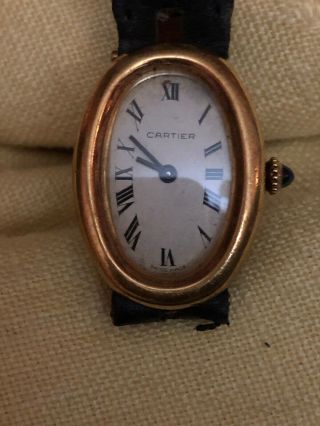 Ladies Cartier 18k Gold Watch