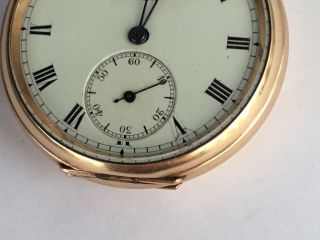 10ct Gold Plated J W Benson Pocket Watch,  1920’s - 3