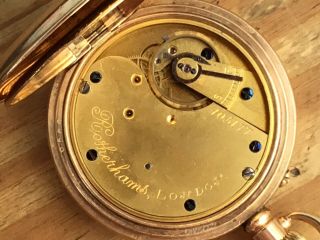 10ct Gold Plated J W Benson Pocket Watch,  1920’s - 8