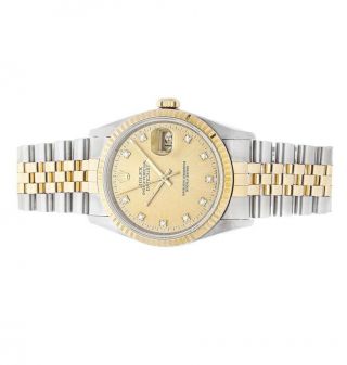 Rolex Datejust Two - Tone Champagne Dial Gold Automatic Ladies Watch - Quick