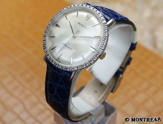 Rolex 3411 Precision Mens 37mm Swiss 1974 Diamond Stainless St Dress Watch O58 2
