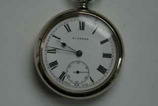 Vintage Swiss Made " Elgardo " Chromed Mechanical Pocket Watch
