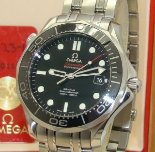OMEGA 41mm SEAMASTER DIVER CO - AXIAL AUTOMATIC STAINLESS STEEL WATCH BOX/PPS 3
