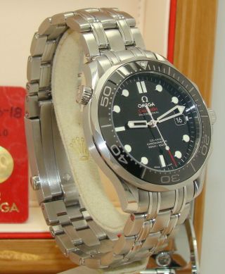 OMEGA 41mm SEAMASTER DIVER CO - AXIAL AUTOMATIC STAINLESS STEEL WATCH BOX/PPS 4