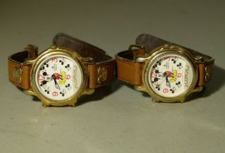 2x Retro Lorus By Seiko Mickey Mouse Disney Musical Quartz Watch V422 0010