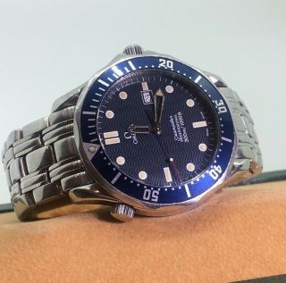 Omega Seamaster Professional 300m Ref 2541.  80.  00 Goldeneye Blue Wave 41mm Watch