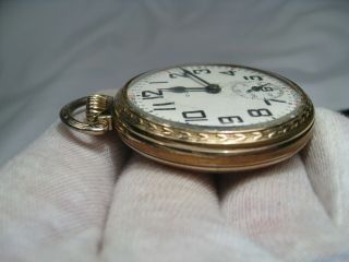 1923 ELGIN 10k Rolled Gold Fill Pocket Watch,  21j,  16s.  Adj.  5 pos.  RAYMOND.  RUNS 2