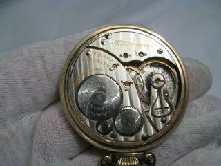 1923 ELGIN 10k Rolled Gold Fill Pocket Watch,  21j,  16s.  Adj.  5 pos.  RAYMOND.  RUNS 5