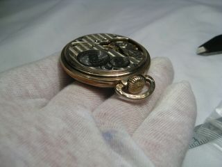 1923 ELGIN 10k Rolled Gold Fill Pocket Watch,  21j,  16s.  Adj.  5 pos.  RAYMOND.  RUNS 7