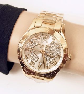 Michael Kors Uhr Damenuhr Mk5959 Layton Crystal Farbe Gold