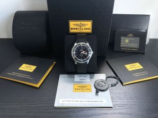 Breitling Superocean Heritage 42 Watch On Rubber Divers Strap.  A17321.  Full Set