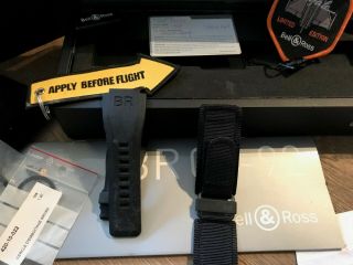 Bell & Ross BR03 - 92 42mm PVD/DLC Orange Dial SPECIAL LIMITED EDITION,  3 straps 9