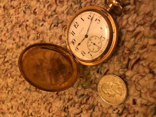 Antique Elgin 15 Jewel Hunter (closed) Gold Filled Case Pocket Watch Gvc