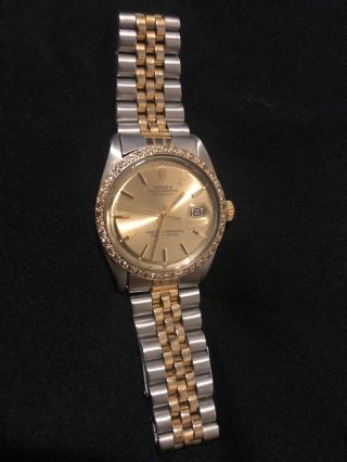 Rolex Datejust Mens Stainless Steel & 18k Gold Watch Jubilee 1601