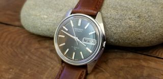 Vintage Seiko 7006 - 8007 Automatic 17 Jewels S.  S.  Water Resistant Case Slate Dial