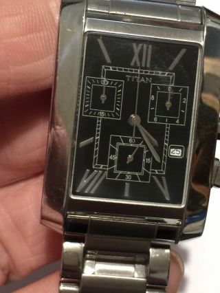 Titan Swiss Made Chronograph Mens Quartz Watch 23 Jewels ETA Movt 251471 3