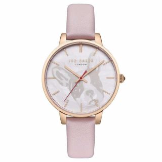 Ted Baker Ladies Pink Leather Strap Watch Te50272011 Rrp £145