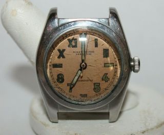 Vintage 1945 Rolex Oyster Perpetual Chronometre Stainless Steel Bubble Back 32mm