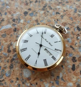 Citizen Pocket Watch Electronic Tuning Fork Gold Plated Award April 1976