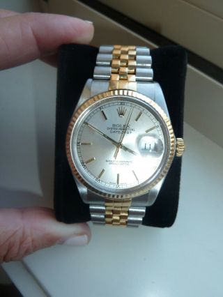 Rolex Oyster Perpetual Datejust superlative 18ct yellow gold watch 2