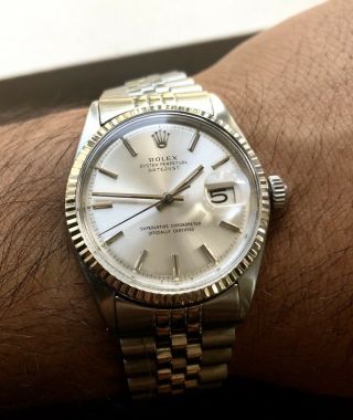 Rolex Datejust 1601 Mens Stainless Steel & 18k White Gold Sigma Dial
